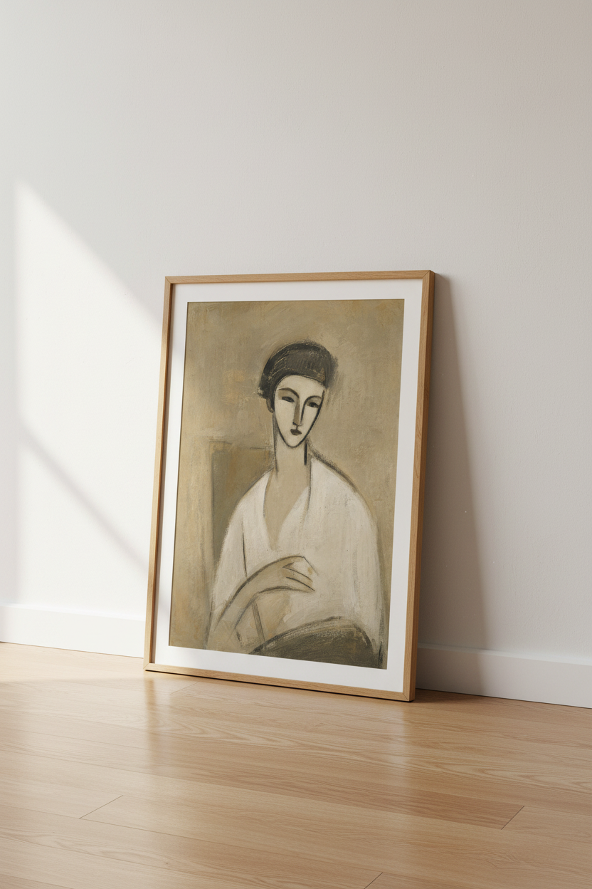 Abstract portrait | Neutral beige tones, Living room decor