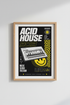 Acid House 909 | Retro Techno Rave Poster, Studio Wall Art