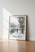Adirondack Mountains Winter Art | Snowy Lake Landscape, Cabin Decor Poster