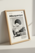 Albuquerque New Mexico Wall Art | Modern Travel Poster | Southwest Living Room Decor