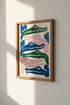 Abstract Alligator Wall Art Print | Pink & Green Eclectic Room Decor | Modern Animal