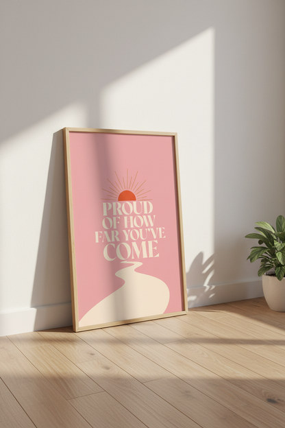 Inspirational Wall Art | Sunset Peach Sunburst, Cozy Living Room Decor