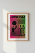 Amnesia Ibiza Club Poster | Neon Pink Green Surrealist Art, Techno Music Decor