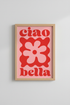 Pop Art Poster | Pink & Red Abstract Floral, Living Room Decor
