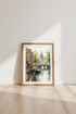 Amsterdam Canal Watercolor Print | Dutch Cityscape Decor | European Travel Poster