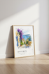 Antibes France Watercolor Art Print | French Riviera Travel Poster | Coastal Decor