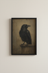 Gothic Raven Wall Art | Dark Academia Crow Poster, Moody Home Decor Art