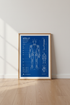 Apollo Humanoid Robot Blueprint | Tech Wall Art, Engineering Office Decor