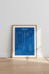 iPhone 16 Blueprint Wall Art Print | Office Decor | Minimalist Tech Poster