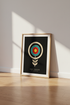 Stay Focused Target Flower Wall Art | Retro Office Decor | Minimalist Home Poster