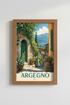 Argegno Italy Travel Poster | Lake Como Painting, Living Room Mediterranean Decor