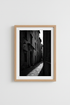 Dark Academia Wall Art | Moody Black and White Italian Alley, Gothic Home Decor