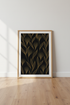 Gold Botanical Art Deco Wall Art | Black and Gold Leaf Print, Luxury Home Decor