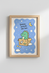 Dinosaur wall art | Whimsical green dino in box decor for kids room
