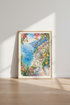 Positano Amalfi Coast Watercolor Print | Italy Travel Decor | Mediterranean Art