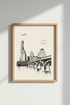 Austin Skyline Art Print | Texas Cityscape Sketch, Minimalist Modern Wall Decor