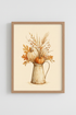 Rustic Autumn Pumpkin Wall Art | Farmhouse Kitchen Decor | Watercolor Poster