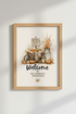 Fall Pumpkin Harvest Wall Art | Rustic Farmhouse Decor, Personalized Welcome Poster