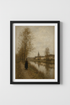European Village River Print | Moody Landscape Wall Art, French Country Decor