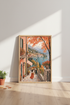 Lake Como Italy Autumn Wall Art | Italian Cafe Landscape, Travel Decor Poster