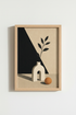 Minimalist Wall Art | Beige & Black, Living Room Decor