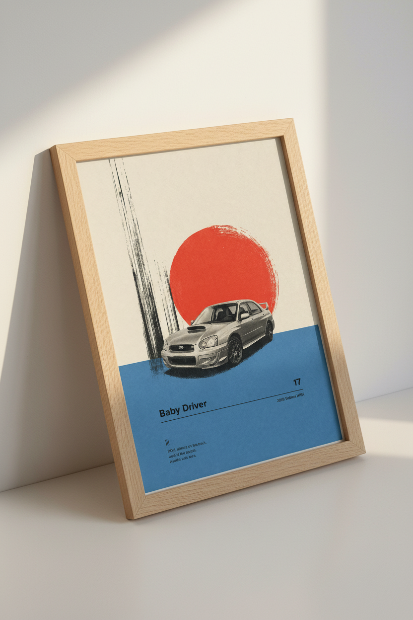 Subaru WRX Wall Art Print | JDM Car Poster | Modern Garage &amp; Man Cave Decor