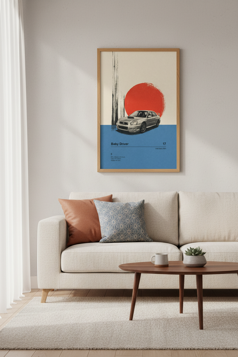Subaru WRX Wall Art Print | JDM Car Poster | Modern Garage &amp; Man Cave Decor