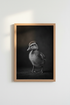 Duckling Animal Art Print | Monochrome Baby Duck Poster | Minimalist Nursery Decor