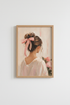 Coquette Wall Art Print | Pink Bow Oil Painting, Romantic Bedroom Decor