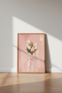 Pink Tulip Bouquet Wall Art | Shabby Chic Floral Print, Bedroom Pastel Decor