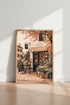French Flower Shop Wall Art | Parisian Storefront Print | Autumn Botanical Poster