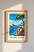 Balearic Islands Spain Travel Poster | Colorful Coastal Wall Art, Mediterranean Decor