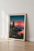 Bali Indonesia Travel Wall Art | Tropical Sunset Temple Decor | Exotic Landscape Poster
