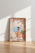Mediterranean Coastal Wall Art | Pastel Greece Balcony Poster, Minimalist Summer Decor