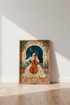 Cello Player Wall Art | Mediterranean Music Room Decor | Moon & Stars Poster