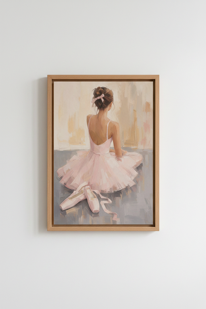 Ballerina Wall Art Print | Pink Ballet Dancer Poster, Nursery &amp; Bedroom Decor