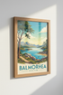 Balmorhea State Park | Vintage Nature Landscape, Lake & Mountain Wall Art Print