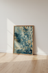 Japanese Bamboo Wall Art | Navy & Gold Zen Decor | Abstract Japandi Poster