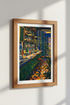 Cocktail Bar Wall Art Print | Moody Night Lounge Decor | Vibrant Impressionist Poster