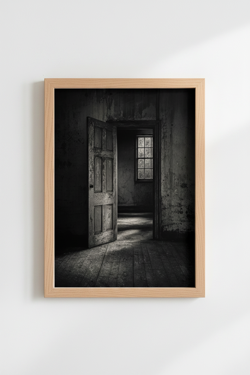 Dark Academia Wall Art Print | Moody Gothic Decor | Abandoned Room Poster