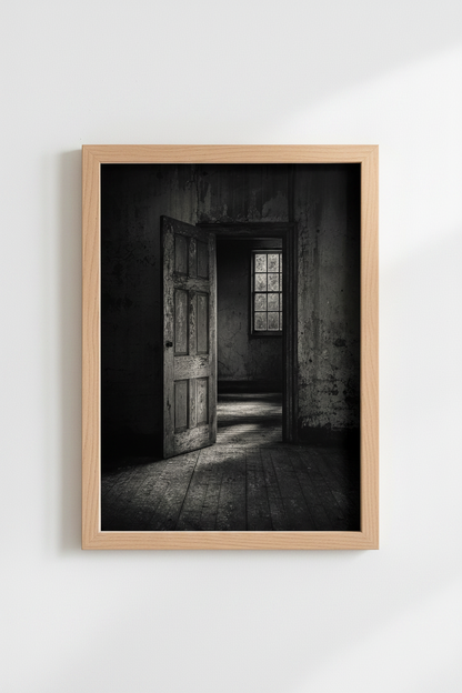 Dark Academia Wall Art Print | Moody Gothic Decor | Abandoned Room Poster