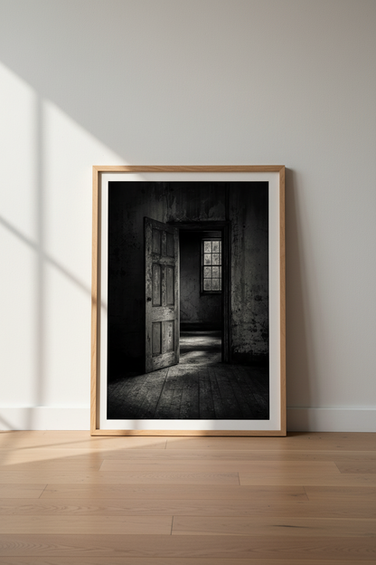 Dark Academia Wall Art Print | Moody Gothic Decor | Abandoned Room Poster