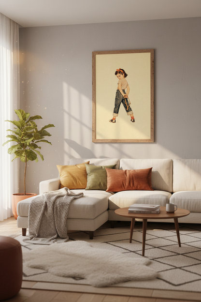 Boho Feather Watercolor Art | Earthy Neutral Tones, Minimalist Bedroom Wall Art