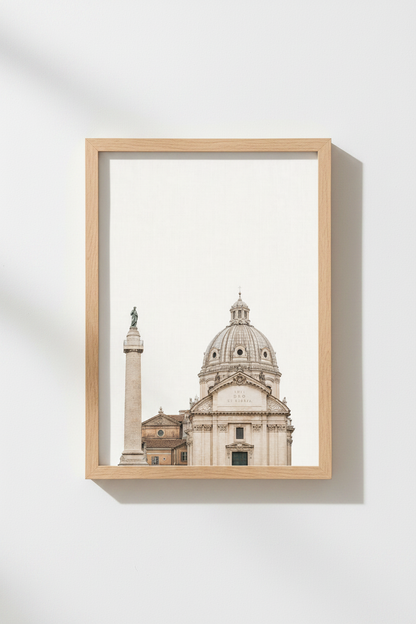 Rome Architecture Wall Art | Minimalist Italy Poster, Living Room Decor