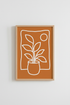 Boho Potted Plant Wall Art Print | Terracotta Minimalist Decor | Aesthetic Poster