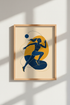 Female Runner Art Print | Modern Sports Poster, Home Gym Decor | Minimalist Athlete Art