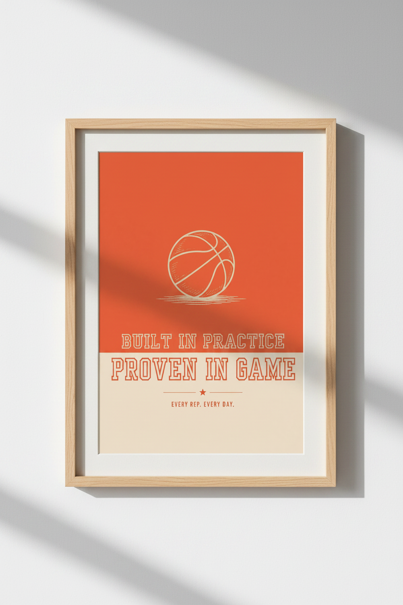Basketball Quote Art Print | Vintage Sports Decor | Motivational Poster