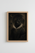 Gothic Cat Wall Art Print | Victorian Black Cat Poster | Dark Academic Decor