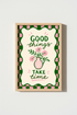 Preppy Danish Pastel Print | Pink and Green Flower Poster, Motivational Dorm Decor