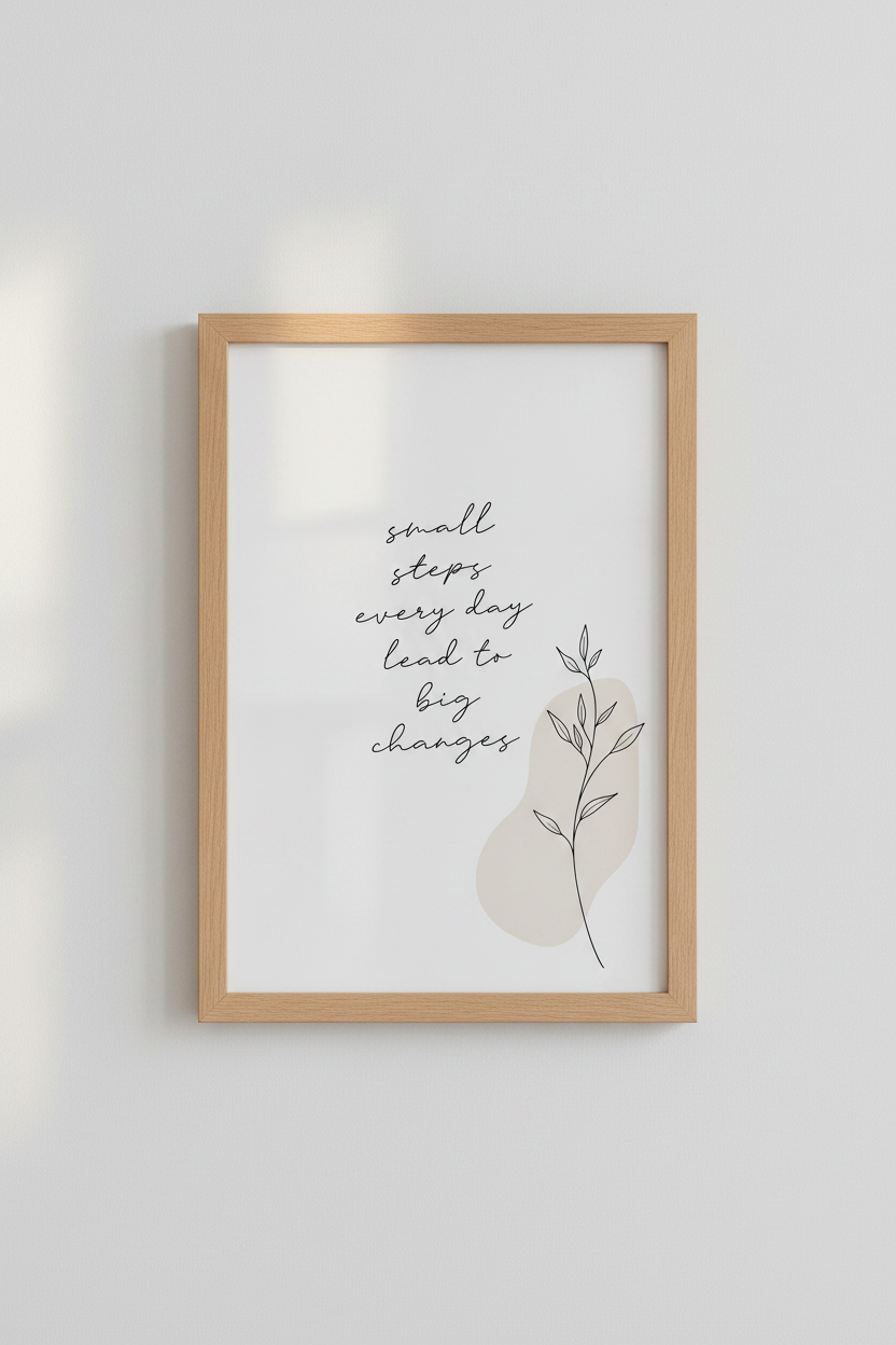 Motivational Quote Wall Art Print | Office Decor | Minimalist Wisdom Poster